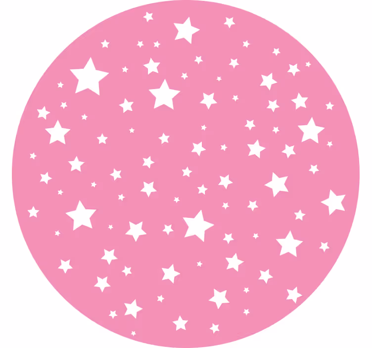 Rulou geam pentru copii stele roz rotunde - TenStickers