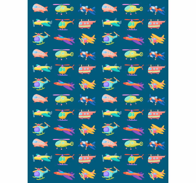 Rulou geam pentru copii avioane și aeronave colorate - TenStickers