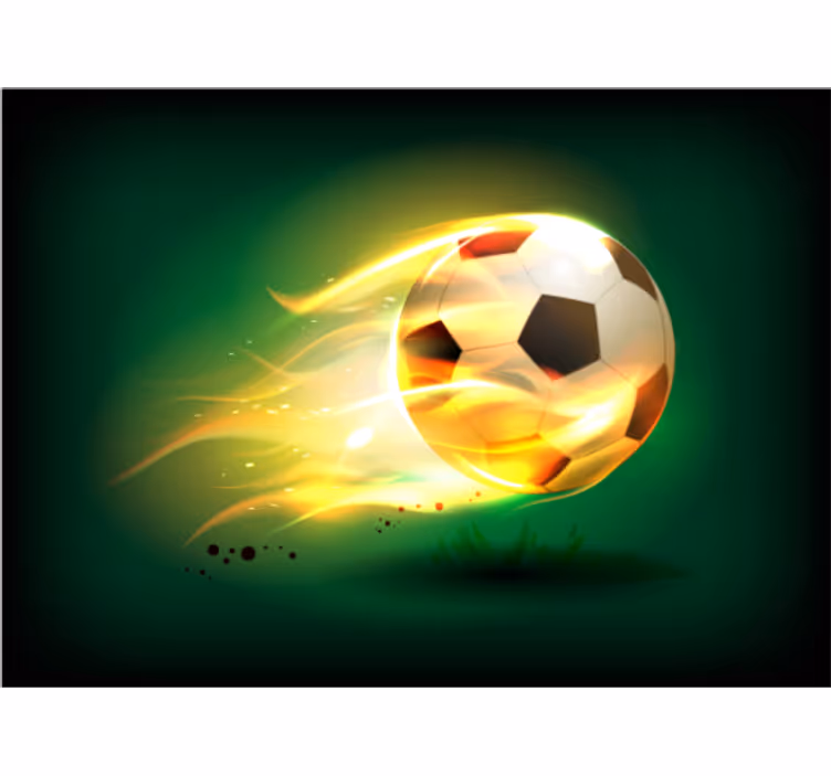 Rulou geam pentru copii fotbal cool în flăcări - TenStickers