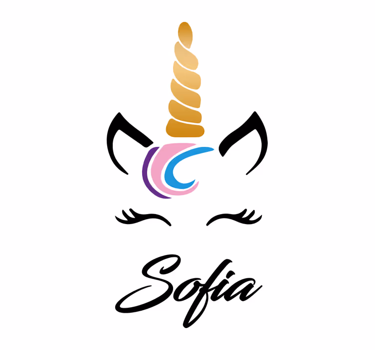 Rulou geam pentru copii unicorn personalizat - TenStickers