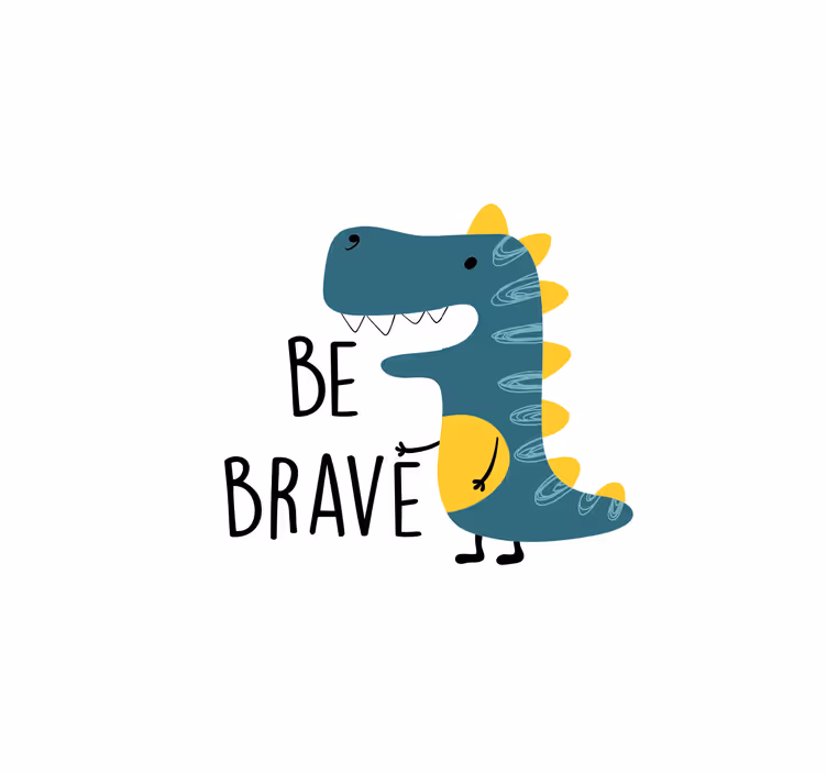 Rulou geam pentru copii dinozaur nordic curajos - TenStickers