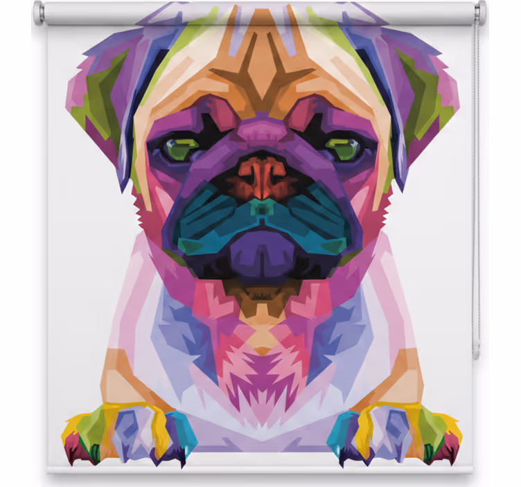 Rulou geam pentru copii câine geometric drăguț - TenStickers
