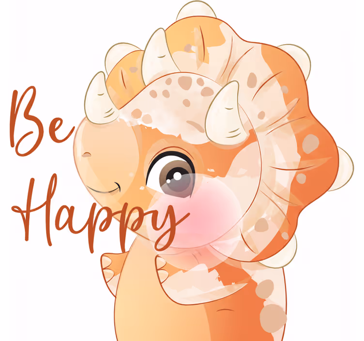 Rulou geam pentru copii dinozaur nordic vesel - TenStickers