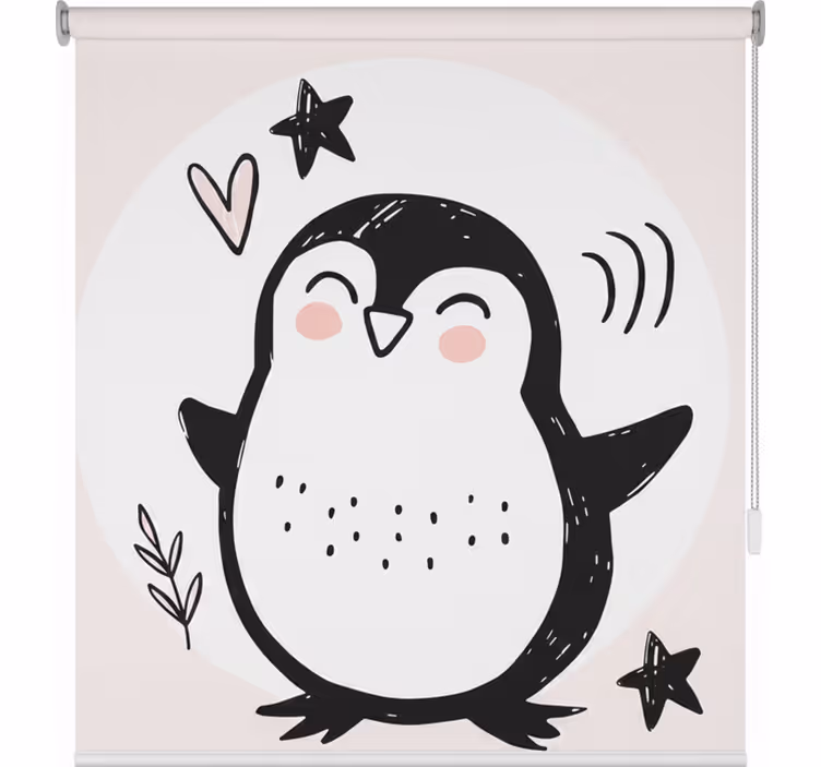 Rulou geam pentru copii cu desene drăguțe de pinguin - TenStickers