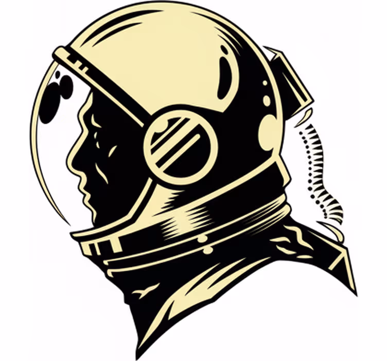 Rulou geam pentru copii cosmonaut vintage monocrom - TenStickers