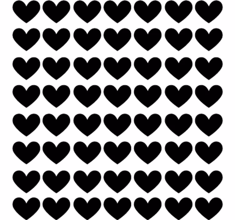 Rulou geam tineret cu motive inimioare - TenStickers