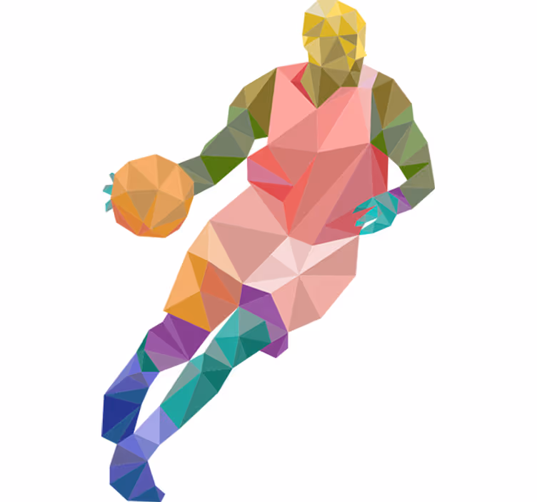 Rulou geam tineret autocolant baschet origami - TenStickers