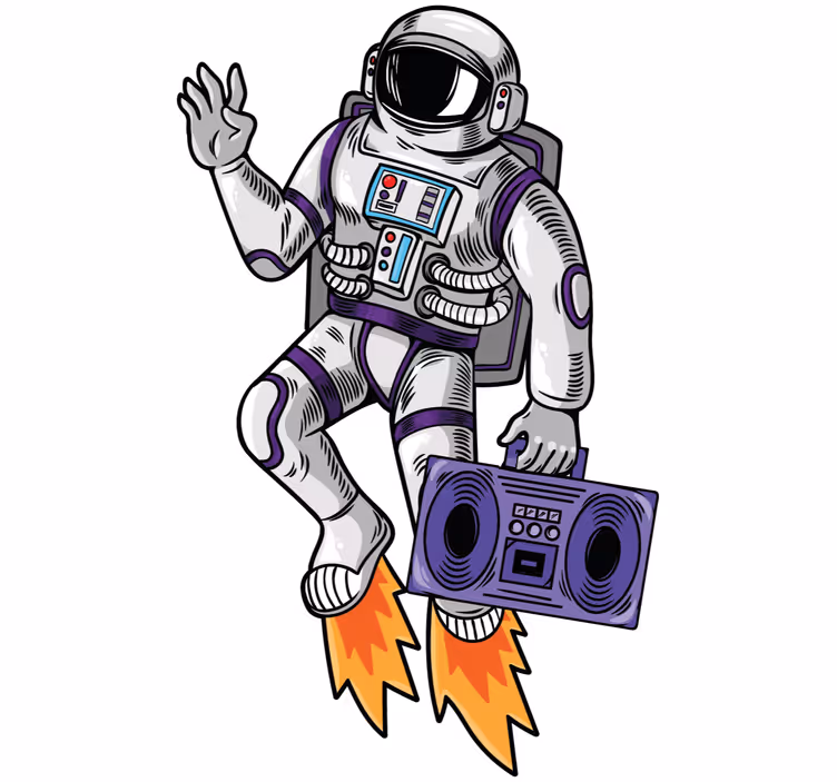 Rulou geam tineret sunet cosmic - TenStickers