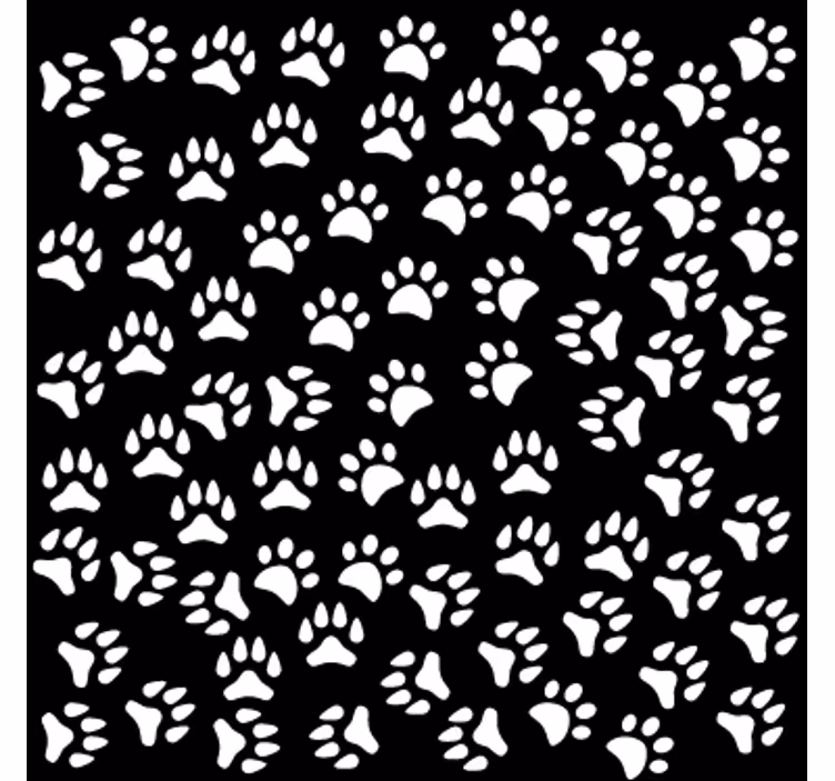 Rulou geam tineret cu amprente de animale - TenStickers