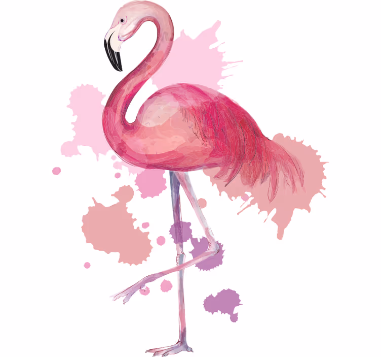 Rulou geam tineret flamingo vintage cu culori vibrante - TenStickers