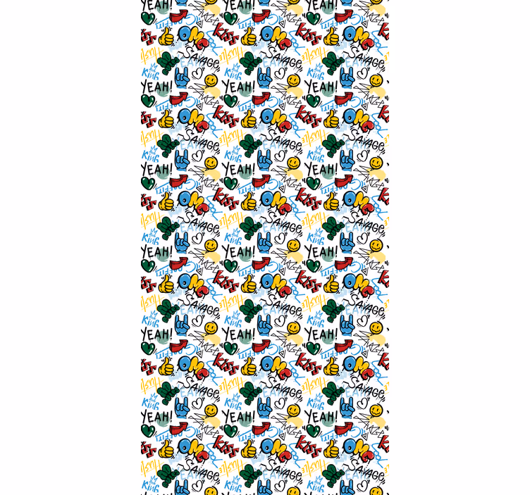 Rulou geam tineret doodle graffiti urban - TenStickers