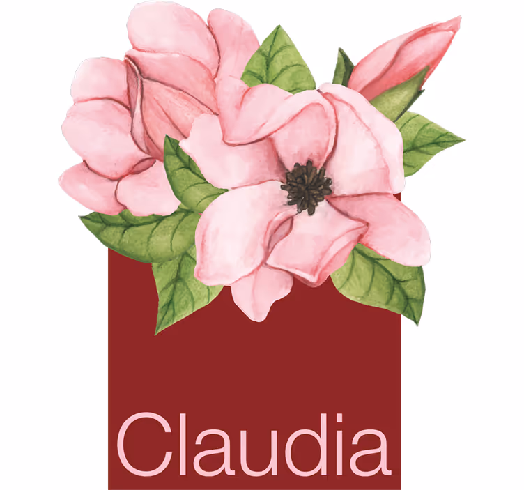 Rulou geam tineret magnolia cu nume - TenStickers