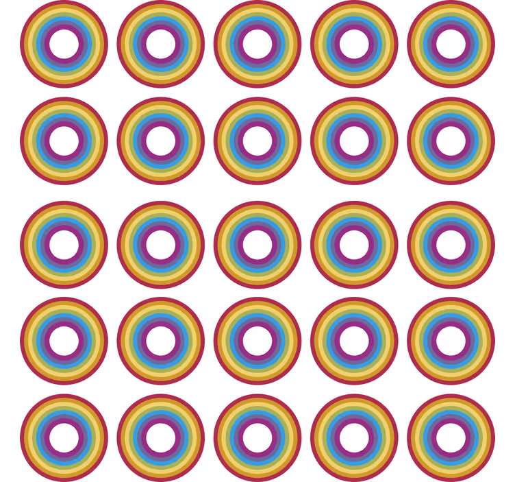 Rulou geam tineret geometrici curcubeu - TenStickers