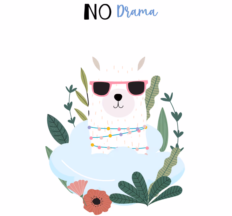 Rulou geam tineret lama peruvian fără dramă - TenStickers