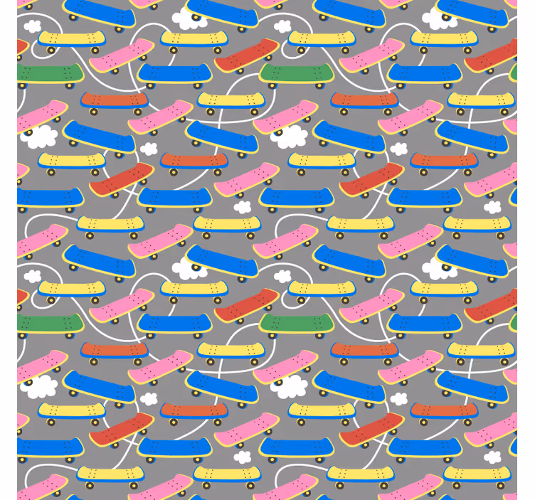 Rulou geam tineret skateboards colorate - TenStickers