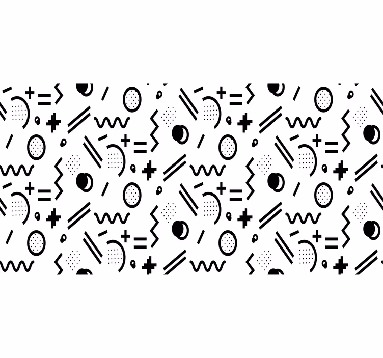Rulou geam alb cu model nordic alb-negru - TenStickers