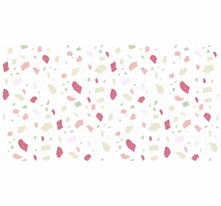 Rulou geam alb terrazzo pastelat neregulat - TenStickers