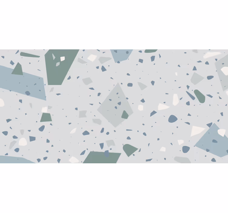Rulou geam baie terrazzo albastru și alb - TenStickers