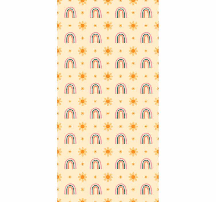 Rulou geam flori flori și curcubee - TenStickers