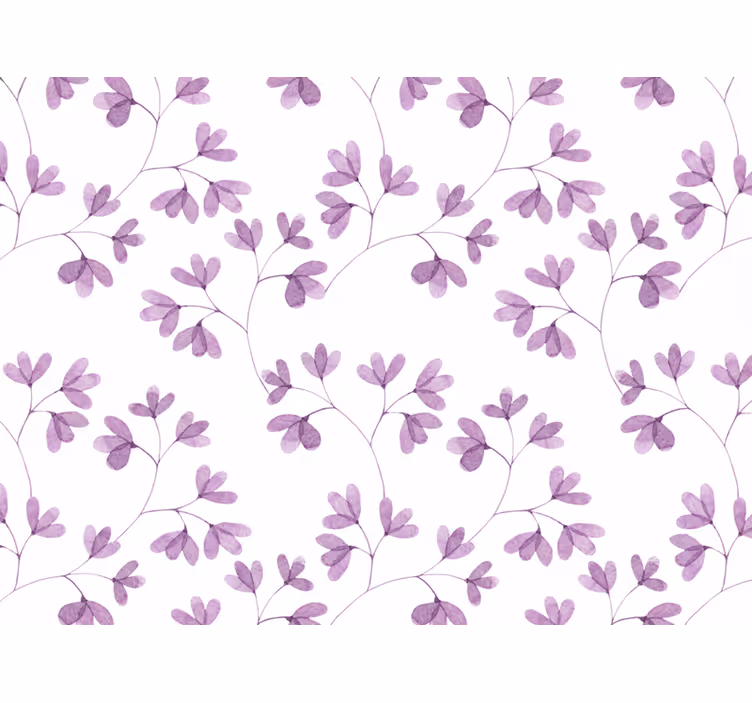 Rulou geam flori model floral mov - TenStickers