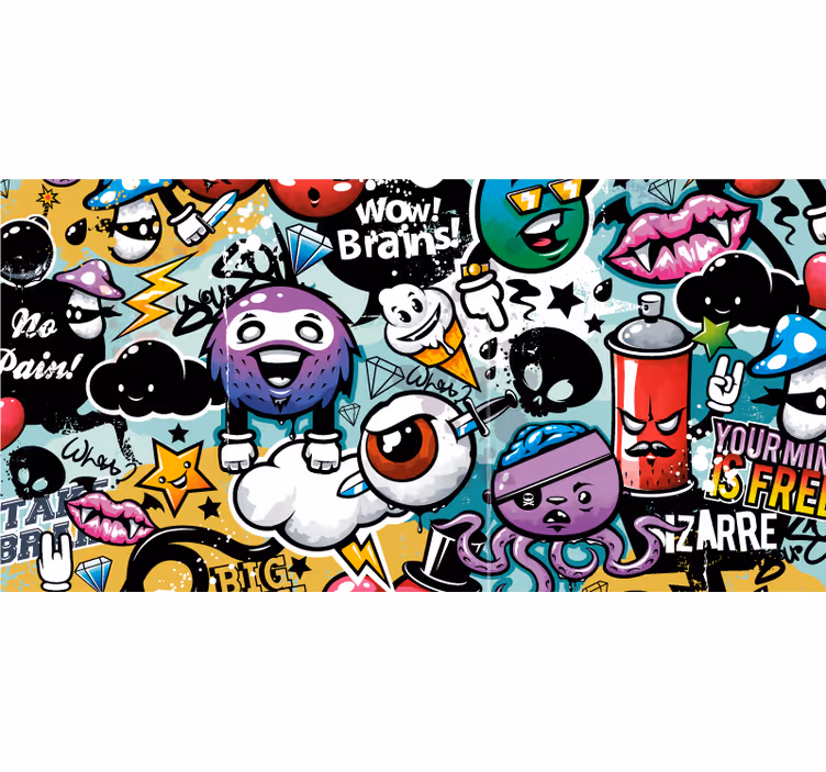 Jaluzele cu rolete geek grafitti - TenStickers