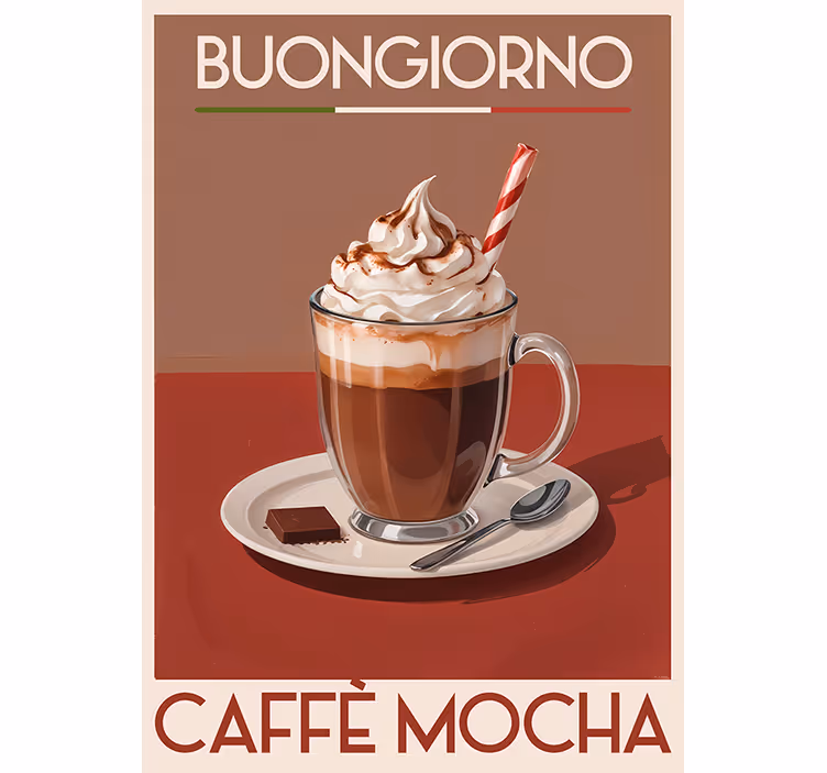 Rulou geam vintage cafea mocha - TenStickers