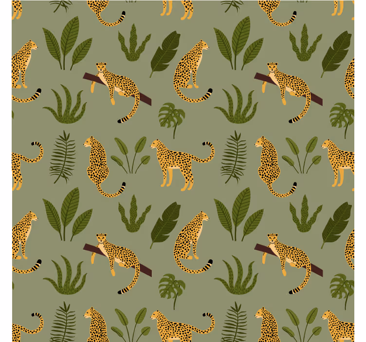 Rulou geam animale model leopard junglă - TenStickers