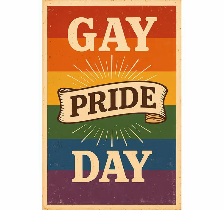 Rulou geam cu fraze ziua mândriei gay - TenStickers