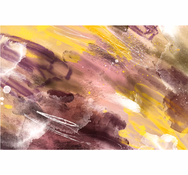 Rulou geam birou cu tușe de pensulă abstracte - TenStickers
