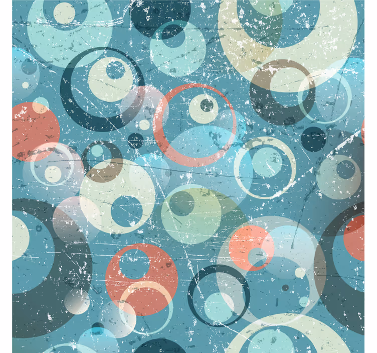Rulou geam birou cercuri abstracte - TenStickers