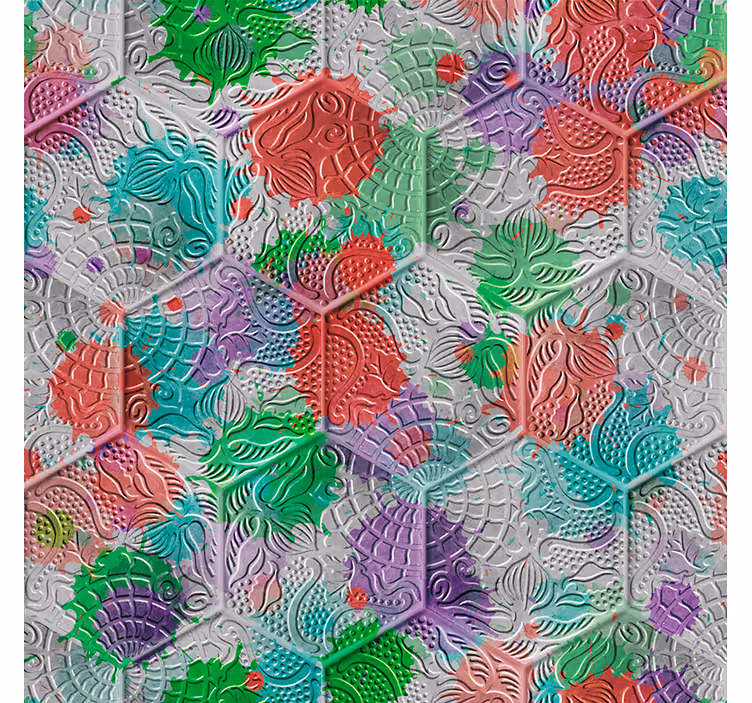 Rulou geam vintage cu plăci gaudi colorate - TenStickers