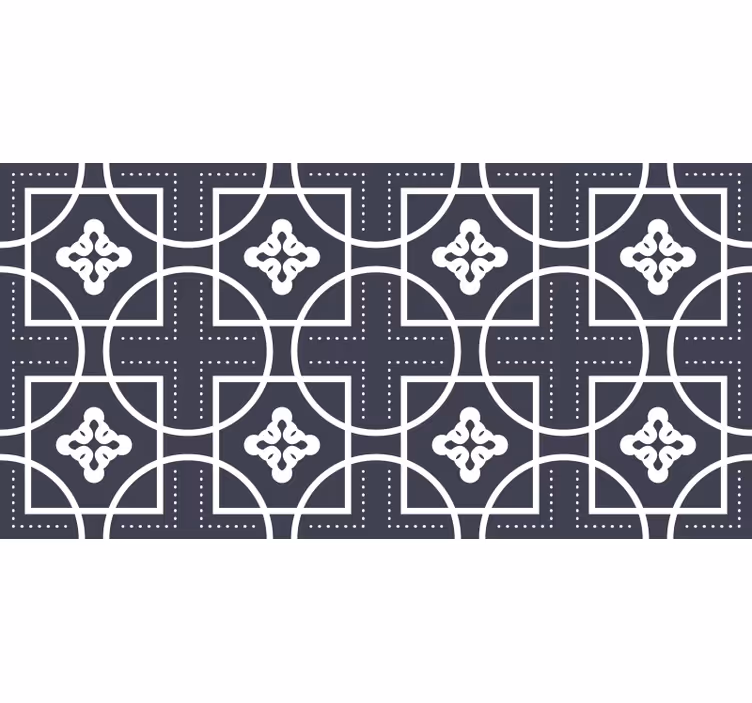 Rulou geam negru efect plăci cu forme geometrice - TenStickers