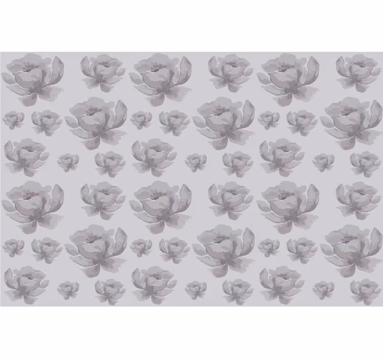 Rulou geam gri cu model floral anii '80 - TenStickers
