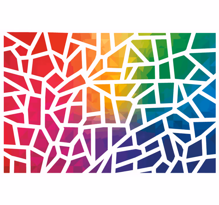 Rulou geam birou mozaic de culori - TenStickers