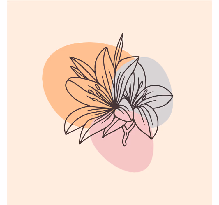 Rulou geam birou flori drăguțe design minimalist - TenStickers