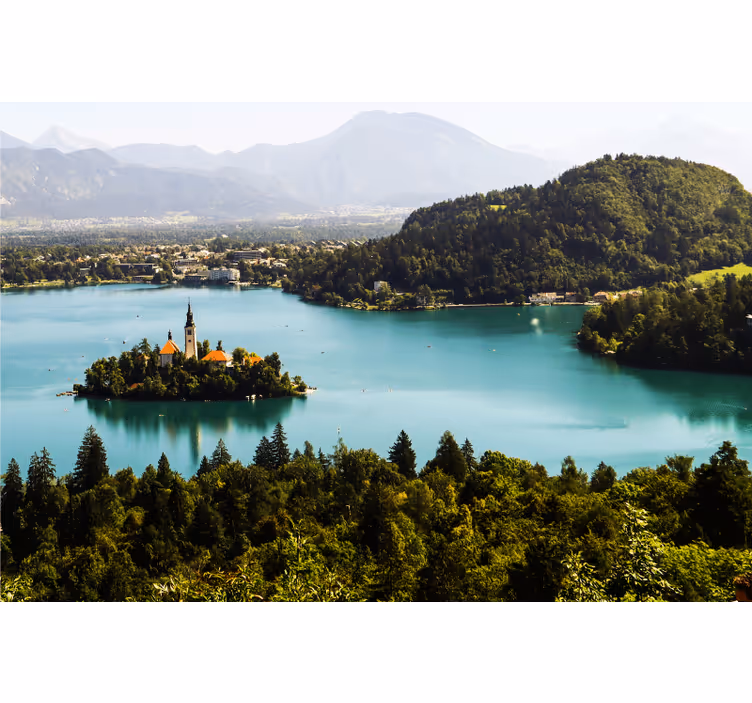 Rulou geam birou fotografie estetică lacuri slovene - TenStickers