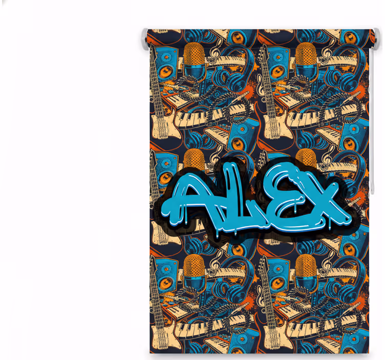 Rulou geam tineret graffiti muzical personalizat - TenStickers