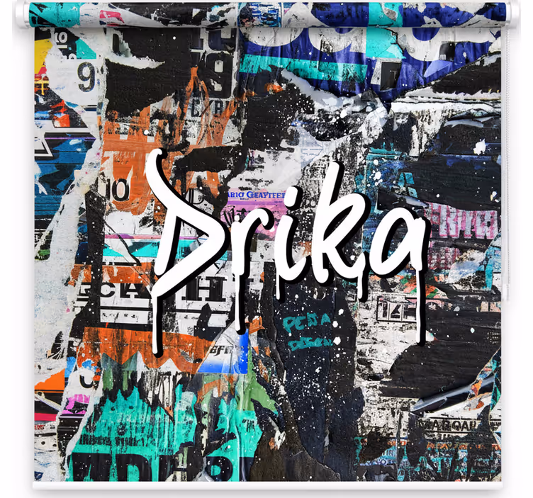 Rulou geam tineret cu etichete graffiti - TenStickers