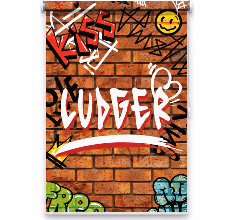 Rulou geam tineret graffiti pe cărămidă - TenStickers