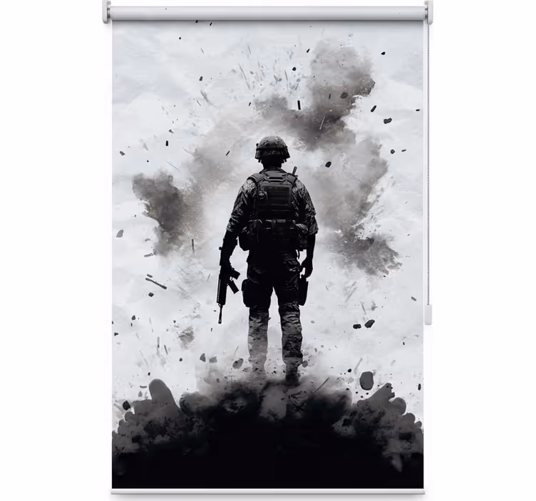 Rulou geam tineret soldat de război - TenStickers