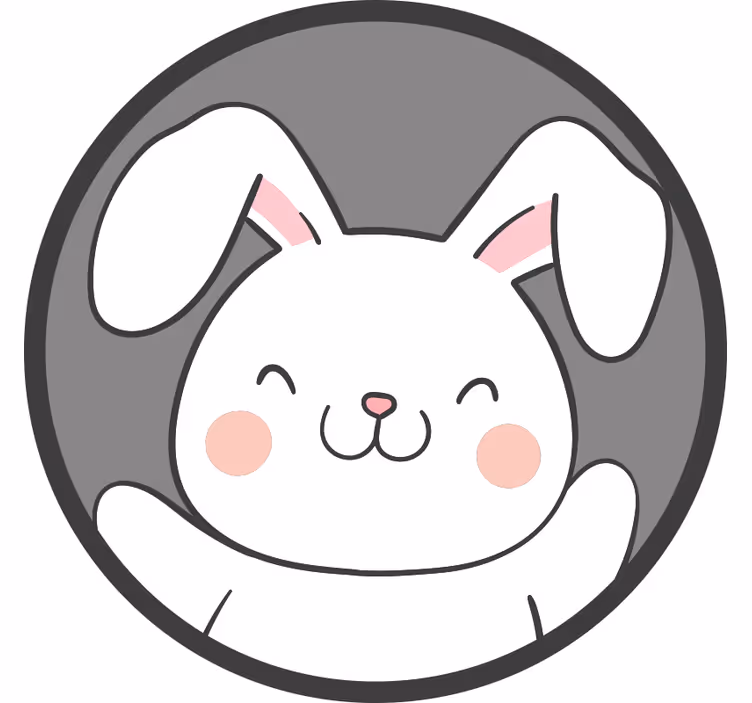 Rulou geam distracție iepure gri nordic - TenStickers