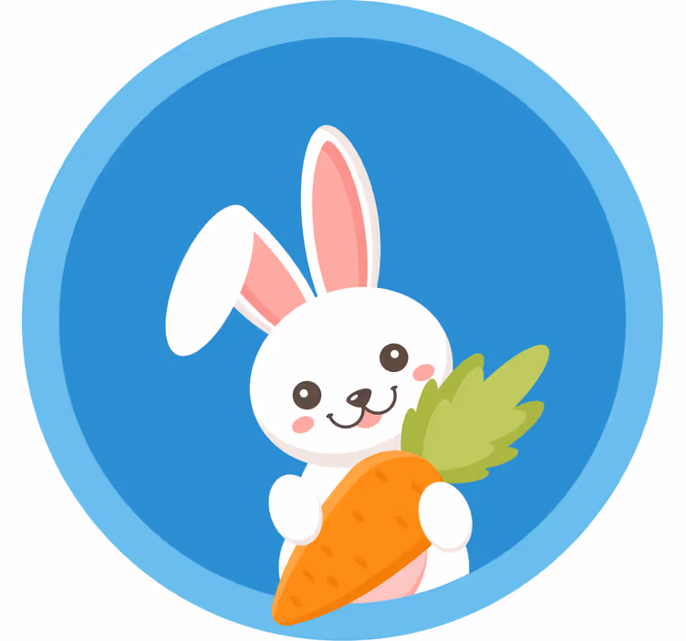 Rulou geam distracție iepure cu o ureche ridicată - TenStickers