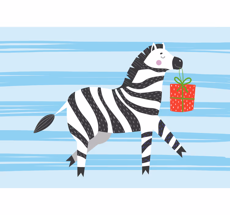 Rulou geam distracție la mulți ani zebra - TenStickers