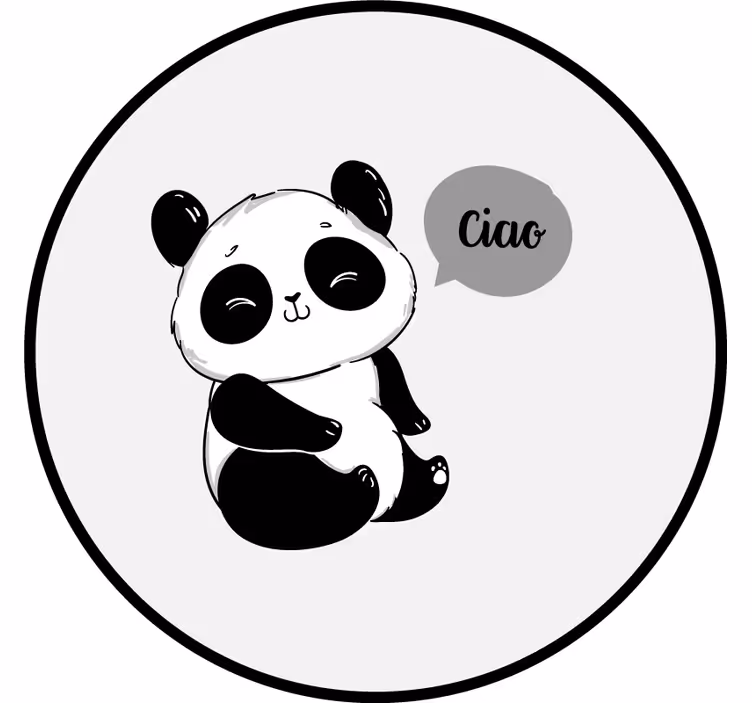 Rulou geam distracție panda fericit - TenStickers
