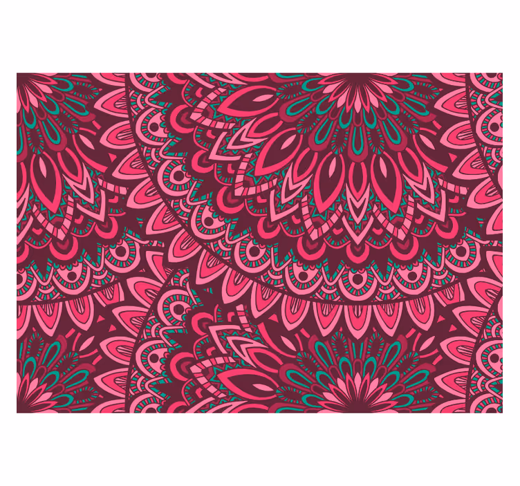 Rulou geam zen tapet mandala expresie roz - TenStickers
