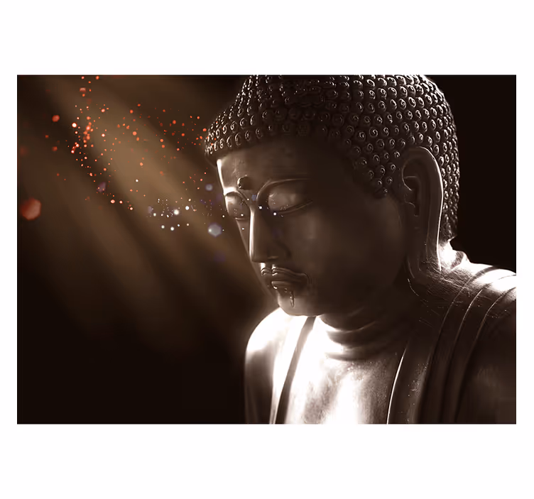 Rulou geam zen portretul lui buddha seren - TenStickers