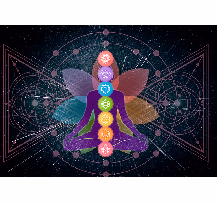 Rulou geam zen figura mistică chakrelor - TenStickers