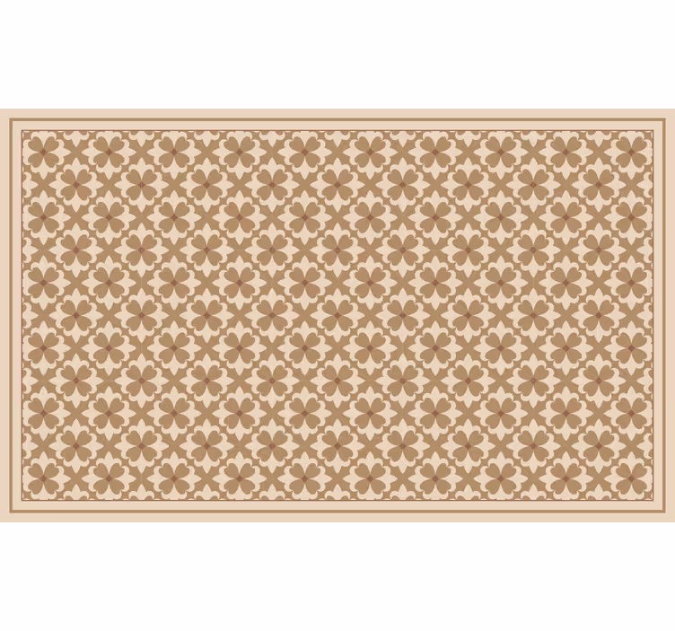 Rulou geam maro cu model bej vintage pătrat - TenStickers