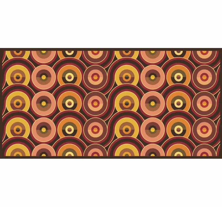 Rulou geam maro modele circulare retro anii '70 - TenStickers