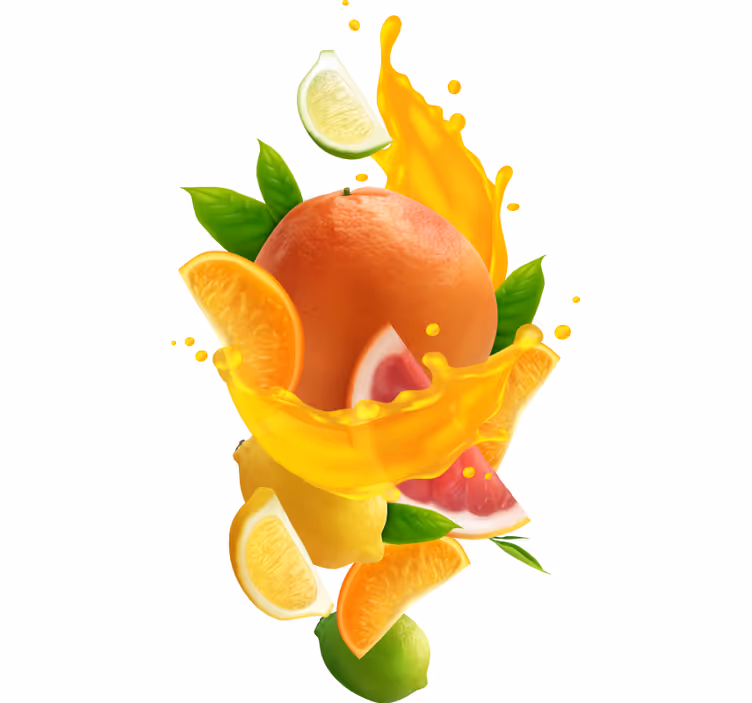 Rulou geam portocaliu strop de fructe - TenStickers